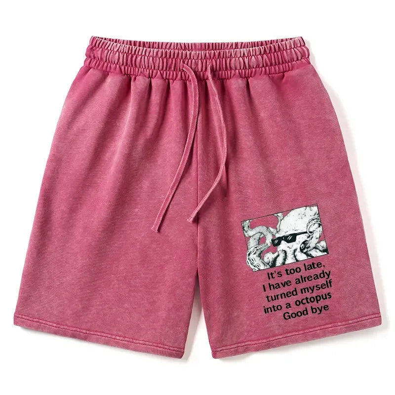Kyoto-Lion Octopus Meme I Disappeared Completely Washed Shorts