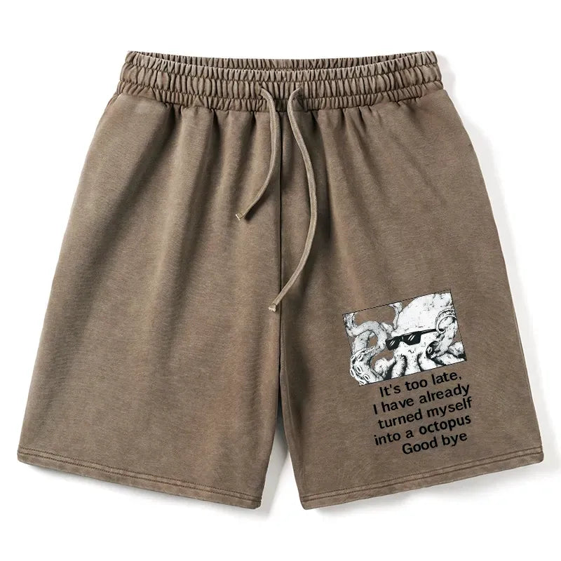 Kyoto-Lion Octopus Meme I Disappeared Completely Washed Shorts
