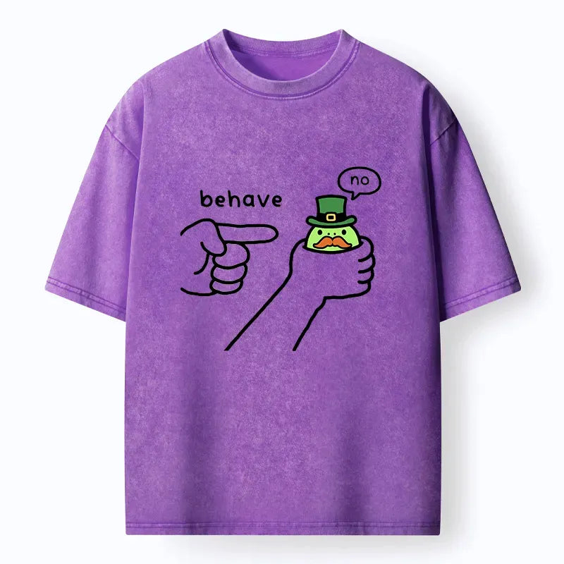 Kyoto-Lion St. Patrick's Day Pranks Washed T-Shirt