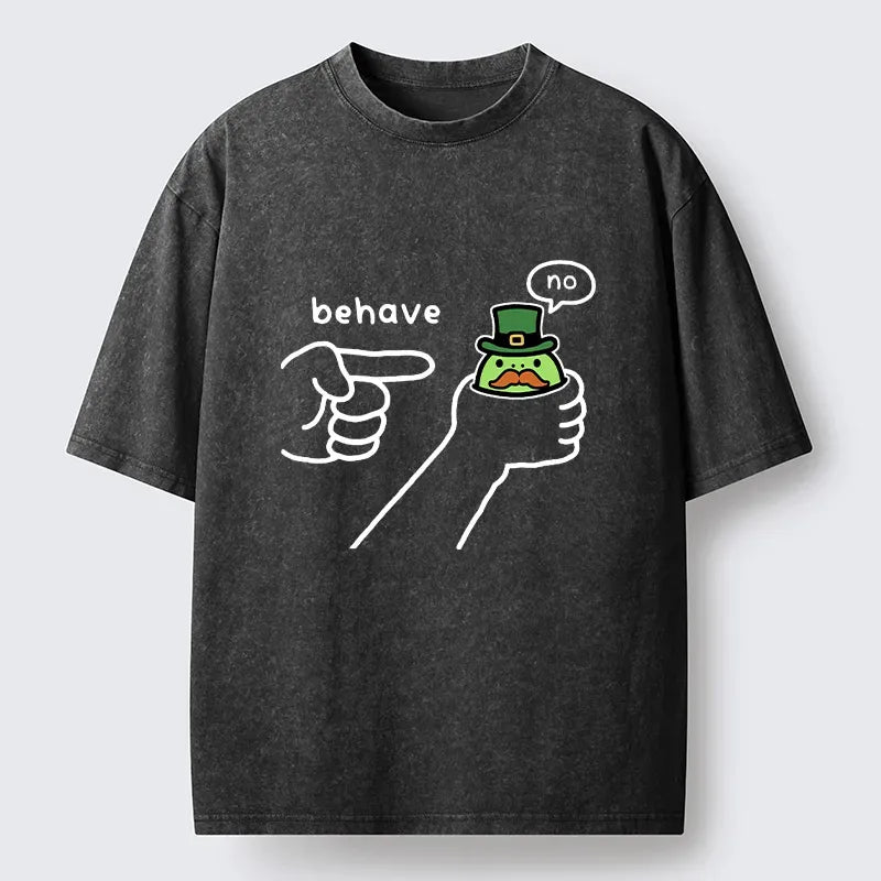 Kyoto-Lion St. Patrick's Day Pranks Washed T-Shirt