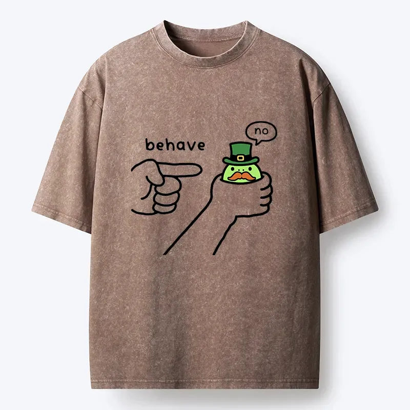 Kyoto-Lion St. Patrick's Day Pranks Washed T-Shirt