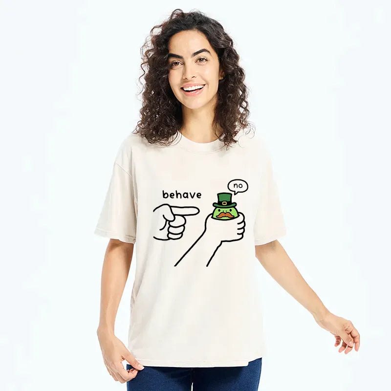Kyoto-Lion St. Patrick's Day Pranks Washed T-Shirt
