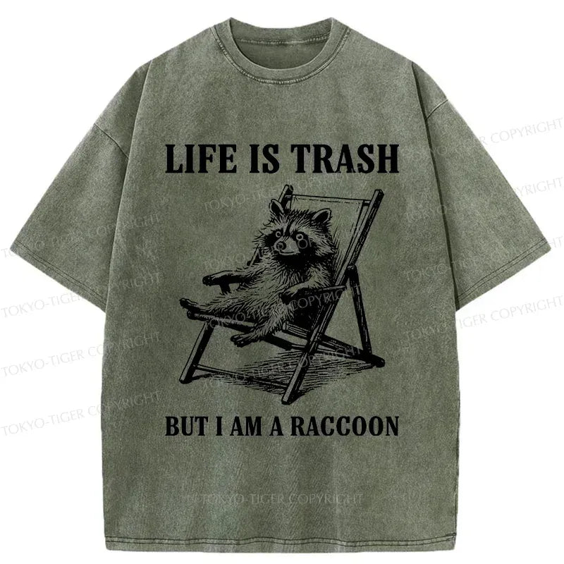 Kyoto-Lion Raccoons Love Trash T-Shirt for Summer