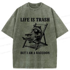 Kyoto-Lion Raccoons Love Trash T-Shirt for Summer