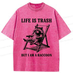 Kyoto-Lion Raccoons Love Trash Washed T-Shirt