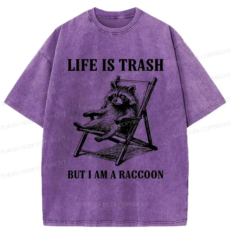 Kyoto-Lion Raccoons Love Trash T-Shirt for Summer
