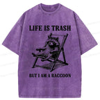 Kyoto-Lion Raccoons Love Trash T-Shirt for Summer