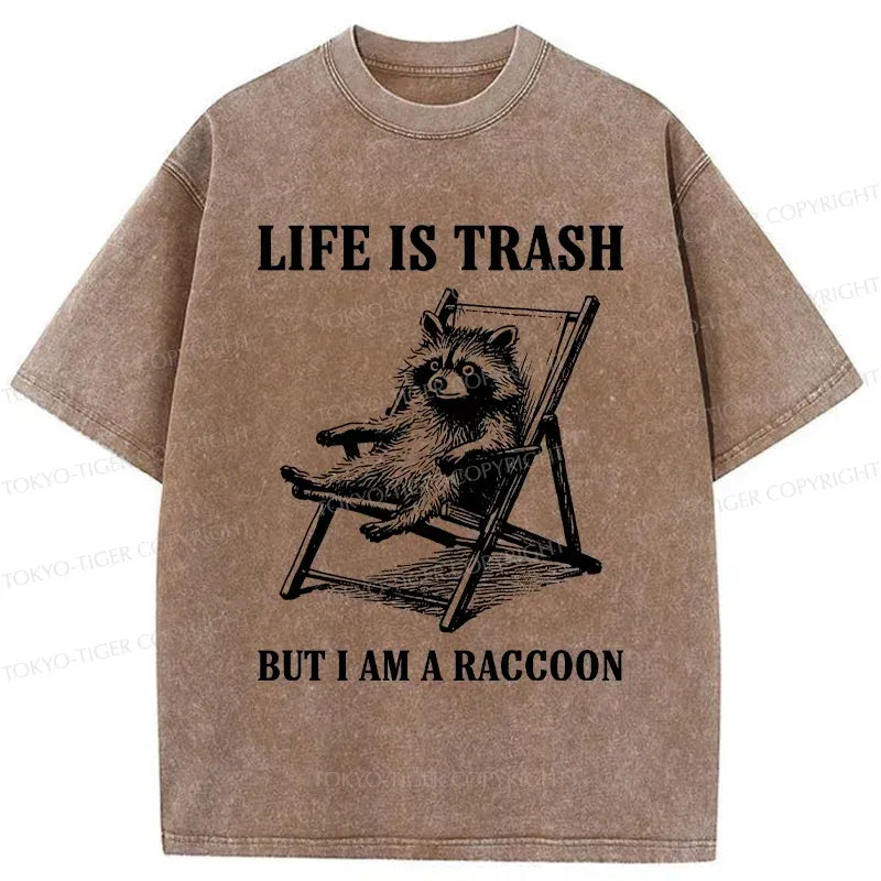 Kyoto-Lion Raccoons Love Trash T-Shirt for Summer