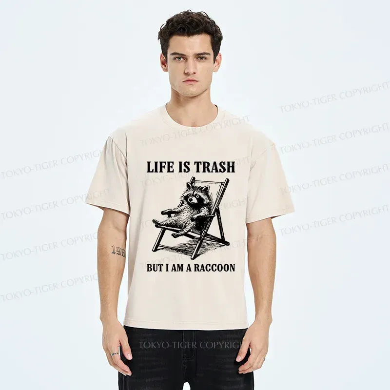 Kyoto-Lion Raccoons Love Trash T-Shirt for Summer