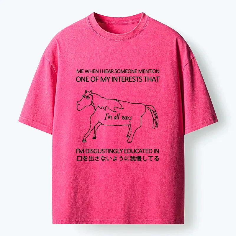 Kyoto-Lion I Immediately Felt Energized Washed T-Shirt