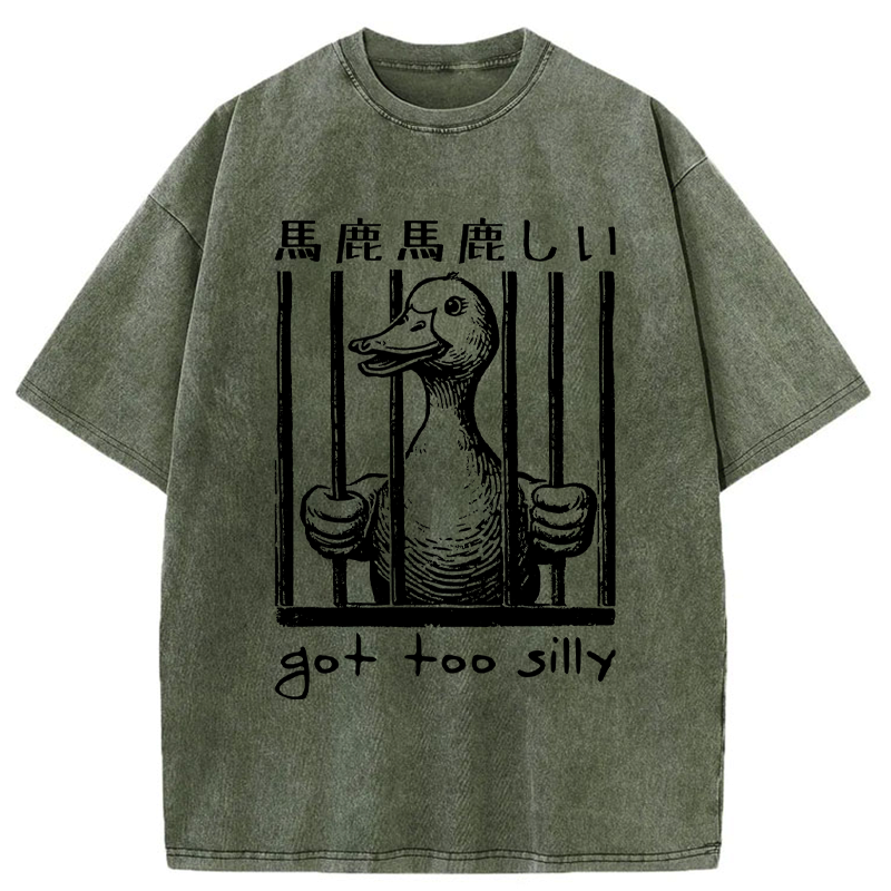 Japanese Vintage Washed T-Shirt for Daily Wear