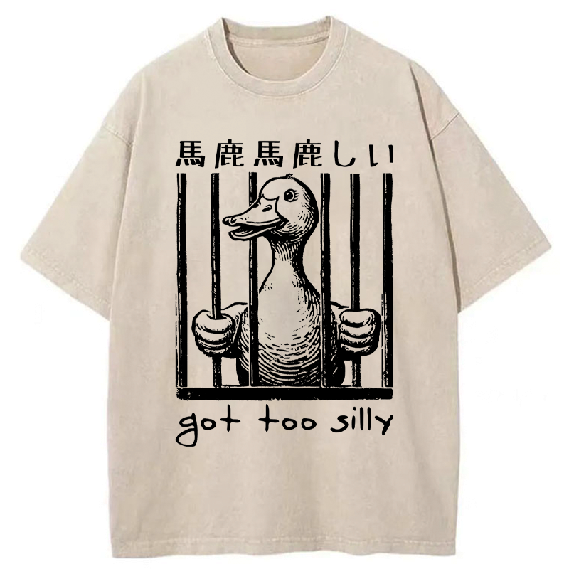 Japanese Vintage Washed T-Shirt for Daily Wear