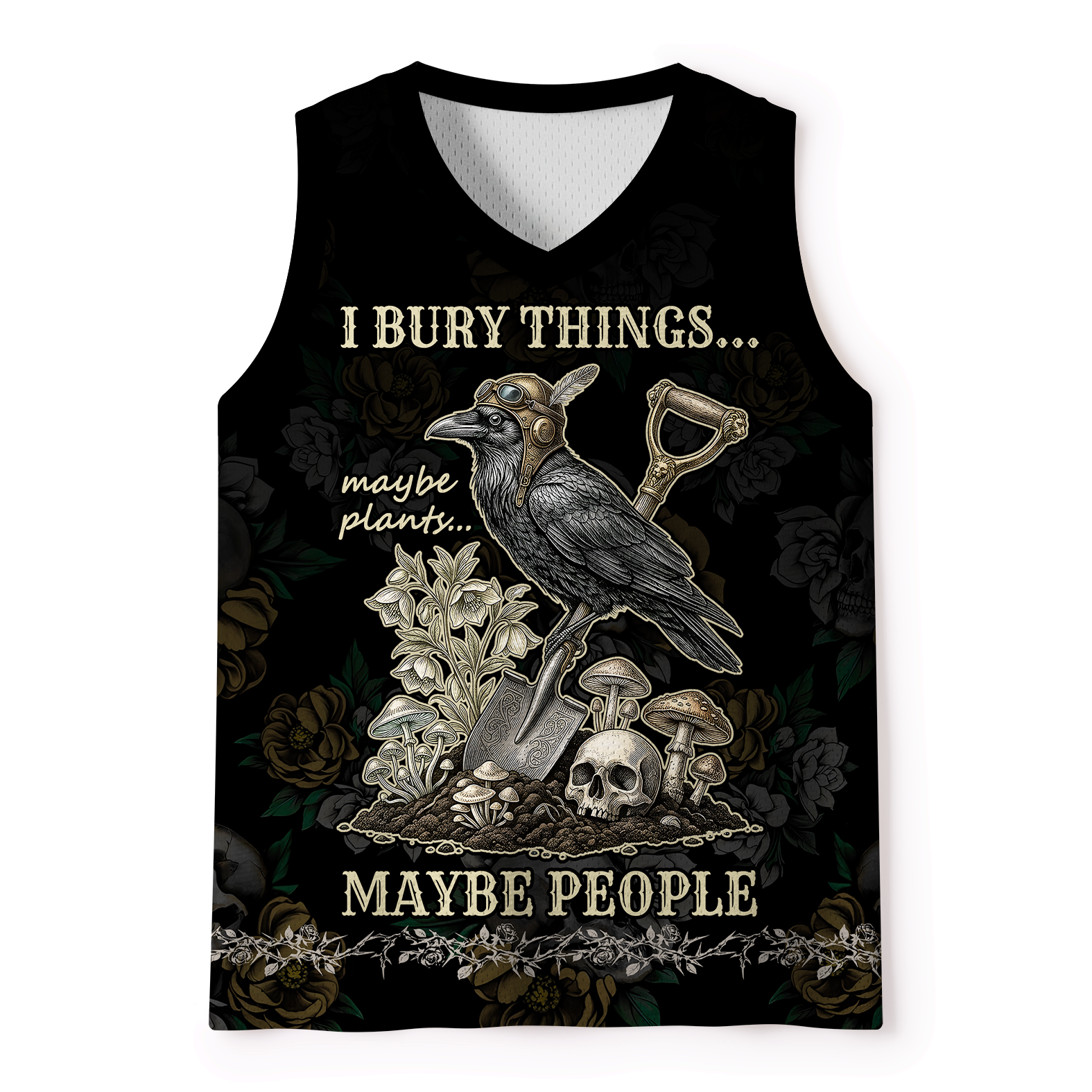 Funny Crow Gardening Tank Top for Men