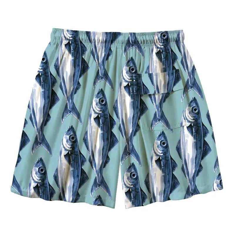 Kyoto-Lion School Of Fish Aloha Mens Swim Trunks