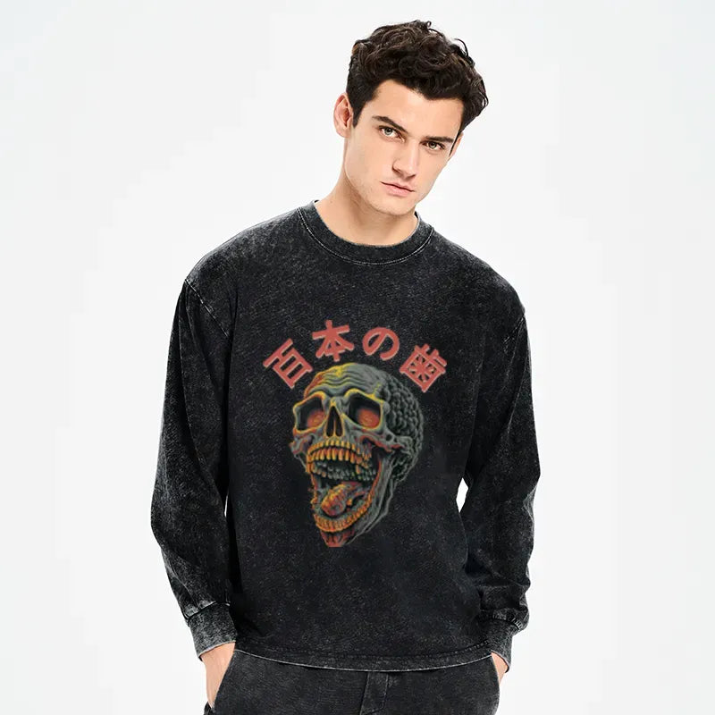 Unisex Skull Long Sleeve with Free Shipping