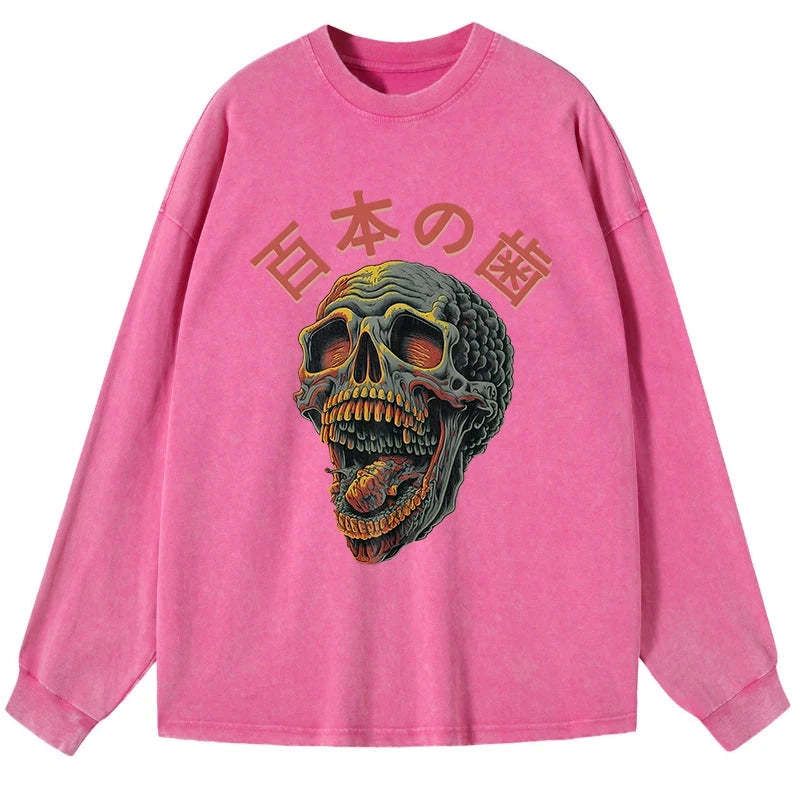 Vintage Kyoto Skull Tee for Streetwear