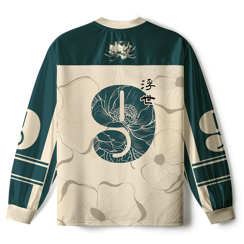 Kyoto-Lion Ukiyo No Hana Paneled Long Sleeve Jersey