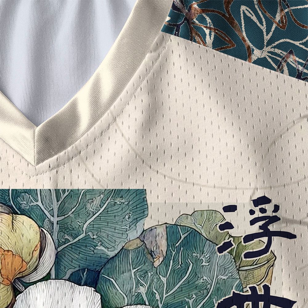Kyoto-Lion Ukiyo No Hana Paneled Long Sleeve Jersey