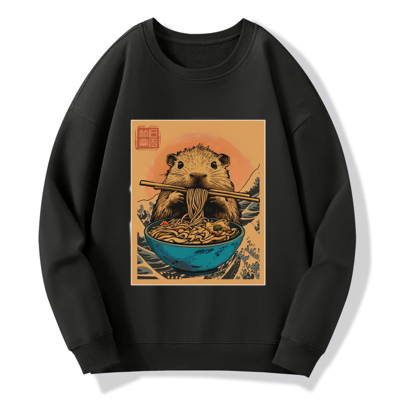 japanese opossum ramen sweatshirt for men