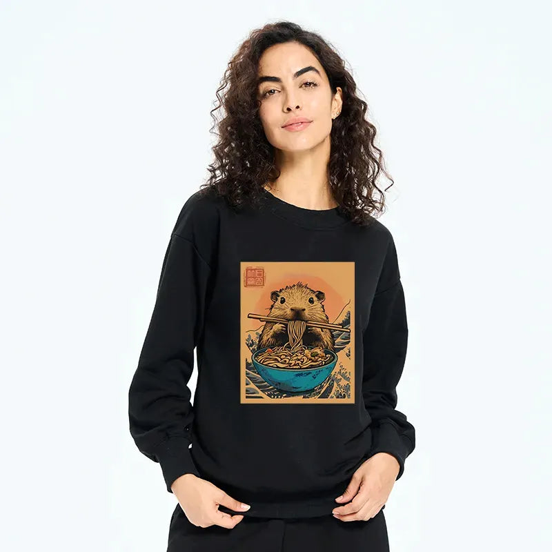 Kyoto-Lion Opossum Eats Ramen Sweatshirt