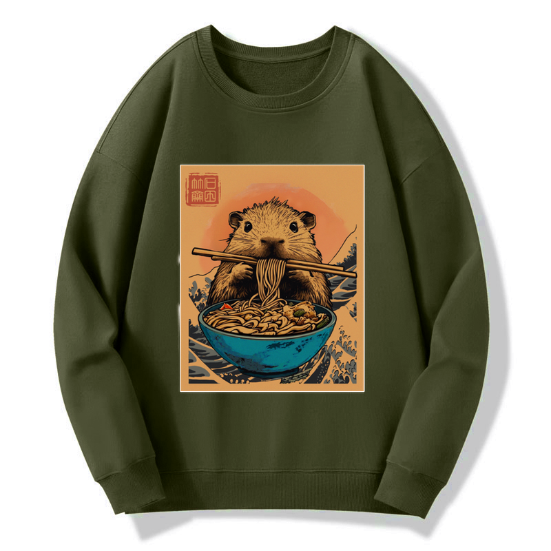 japanese opossum ramen sweatshirt for men