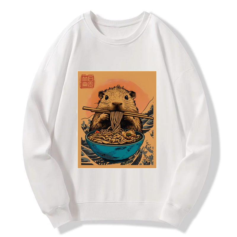 unisex retro ramen sweatshirt for daily wear