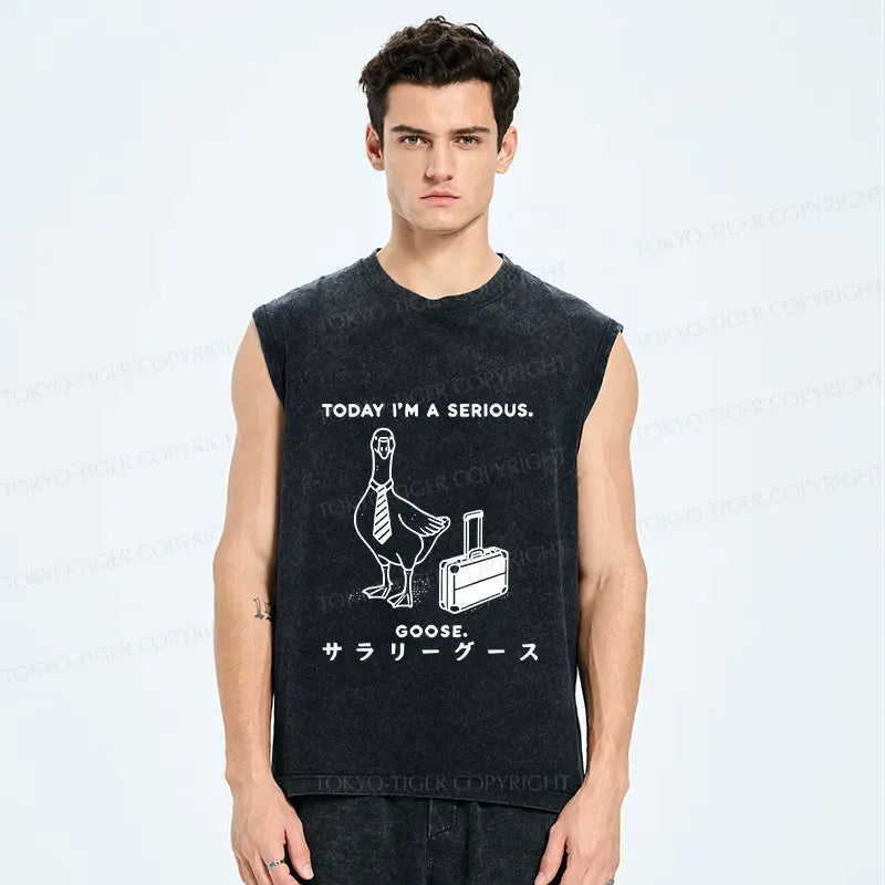 Kyoto-Lion Hard Working Goose Tank Top Trendy