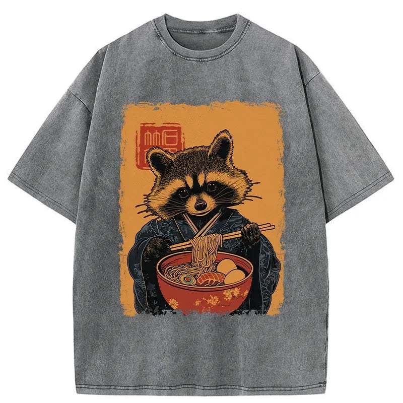 raccoon ramen shirt for daily wear