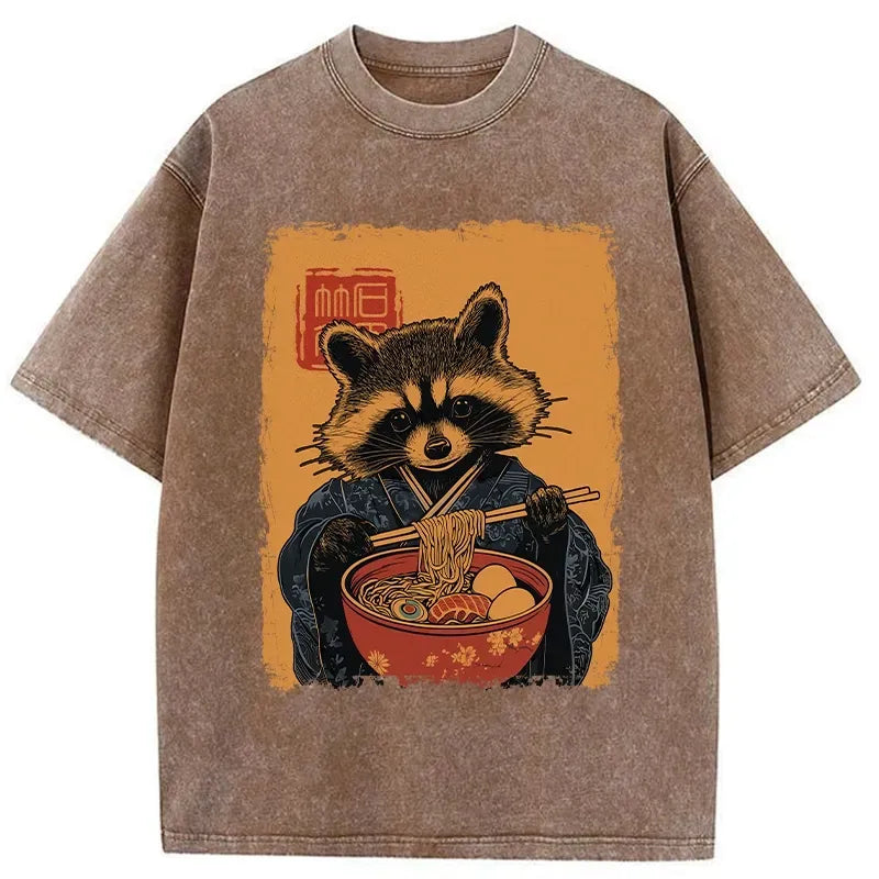 raccoon ramen shirt for daily wear