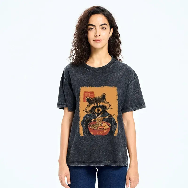 raccoon ramen shirt for daily wear