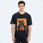 vintage kyoto lion raccoon tee