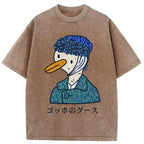 Kyoto-Lion Van Gogh's Goose Washed T-Shirt