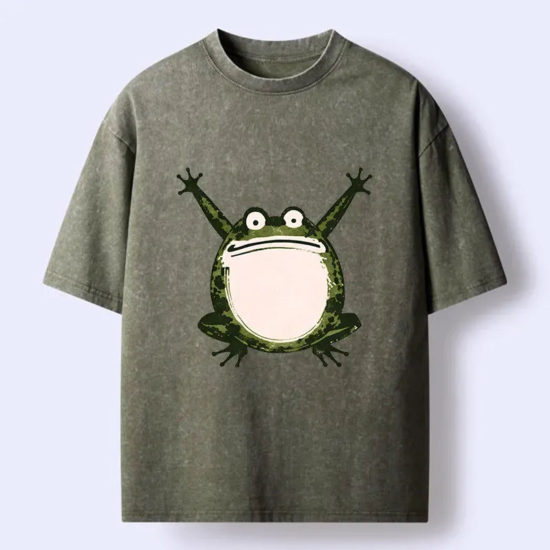 Japanese Ukiyoe Funny Frog T-Shirt