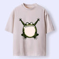 Washed Cotton Frog Tee for Summer