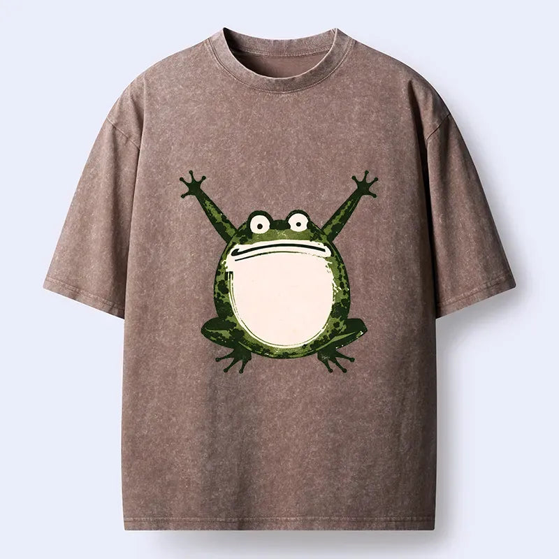 Japanese Ukiyoe Funny Frog T-Shirt