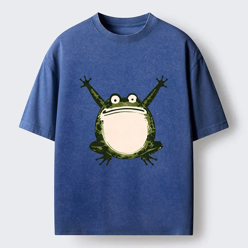 Japanese Ukiyoe Funny Frog T-Shirt