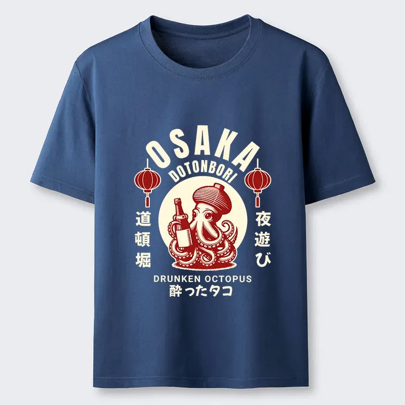 Japanese Ukiyo-e Octopus T-Shirt for Summer