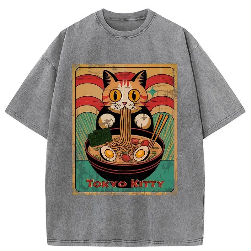 kyoto lion washed cat tee
