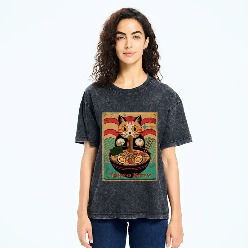 kyoto lion washed cat tee