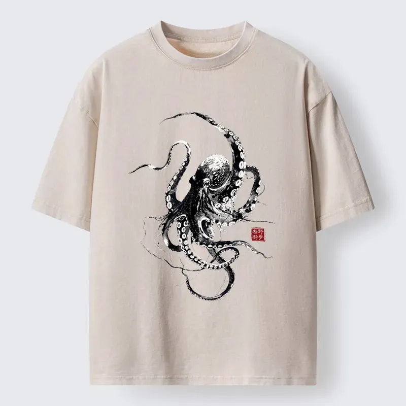 vintage Japanese art t-shirt for men