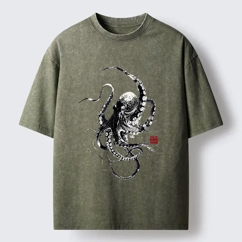 vintage Japanese art t-shirt for men