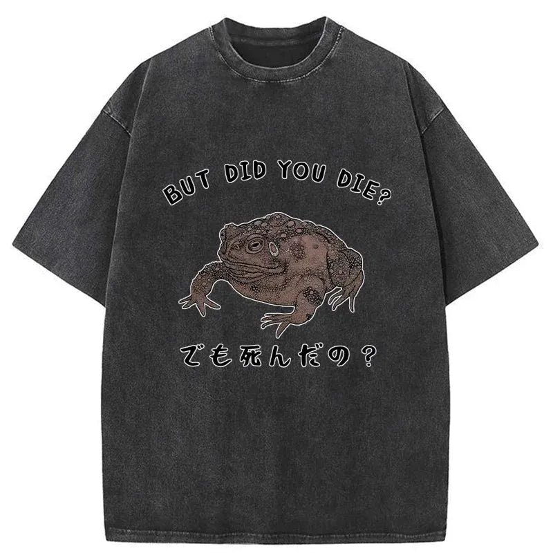 Funny Japanese Washed T-Shirt for Daily Wear