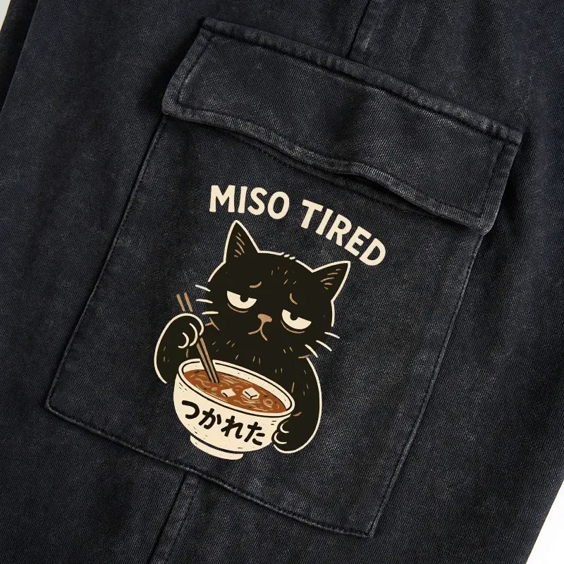 Kyoto-Lion washed utility sweatpants for daily wear