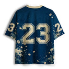 Kyoto-Lion Sleeping Cat And Waves Mesh Jersey