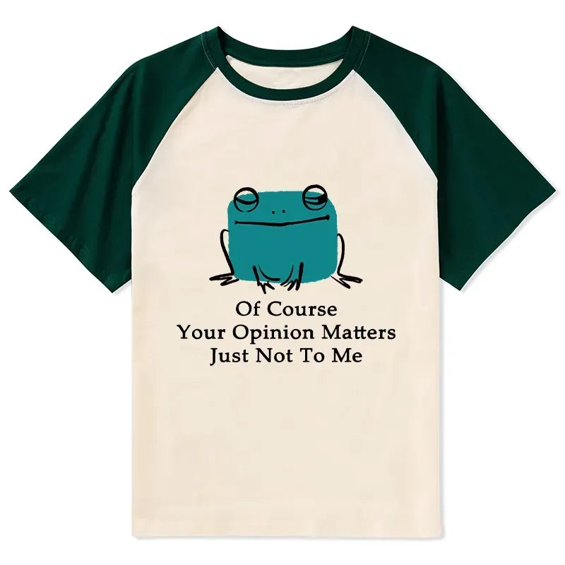 Unbothered Frog Raglan Tee for Daily Wear