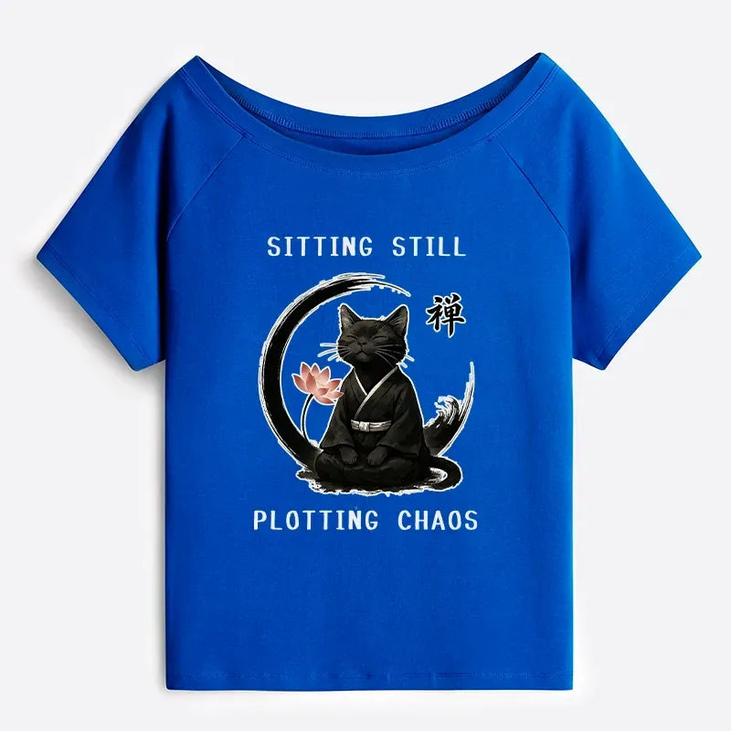funny zen cat t-shirt gift idea