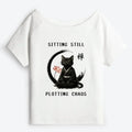 calming cat graphic tee trendy