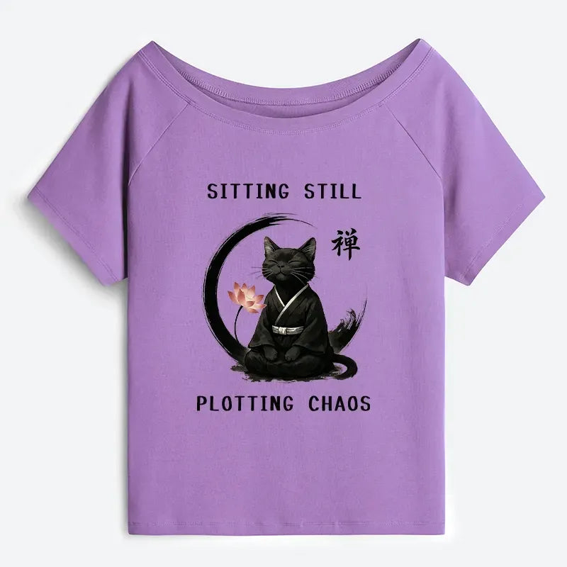 funny zen cat t-shirt gift idea