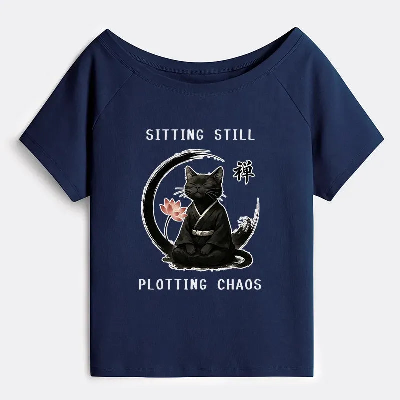 funny zen cat t-shirt gift idea