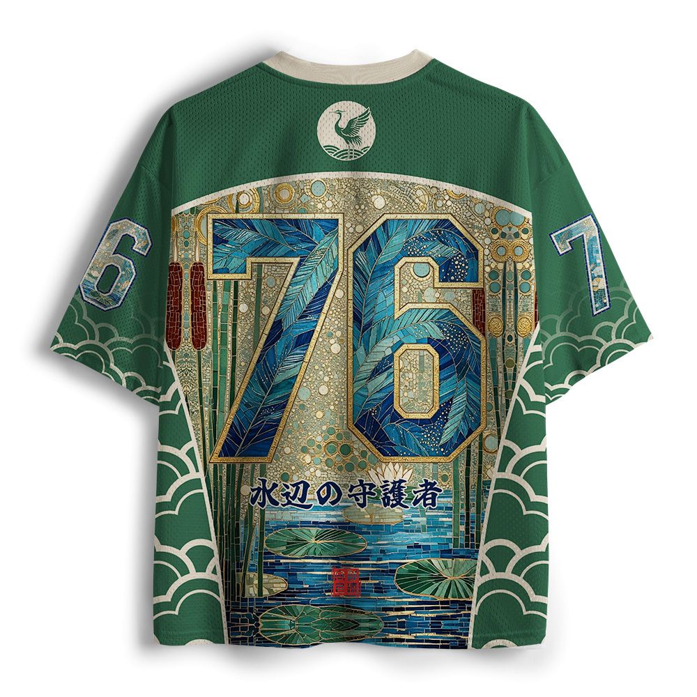 Kyoto-Lion Japanese Pond Auspicious Bird Mesh Jersey